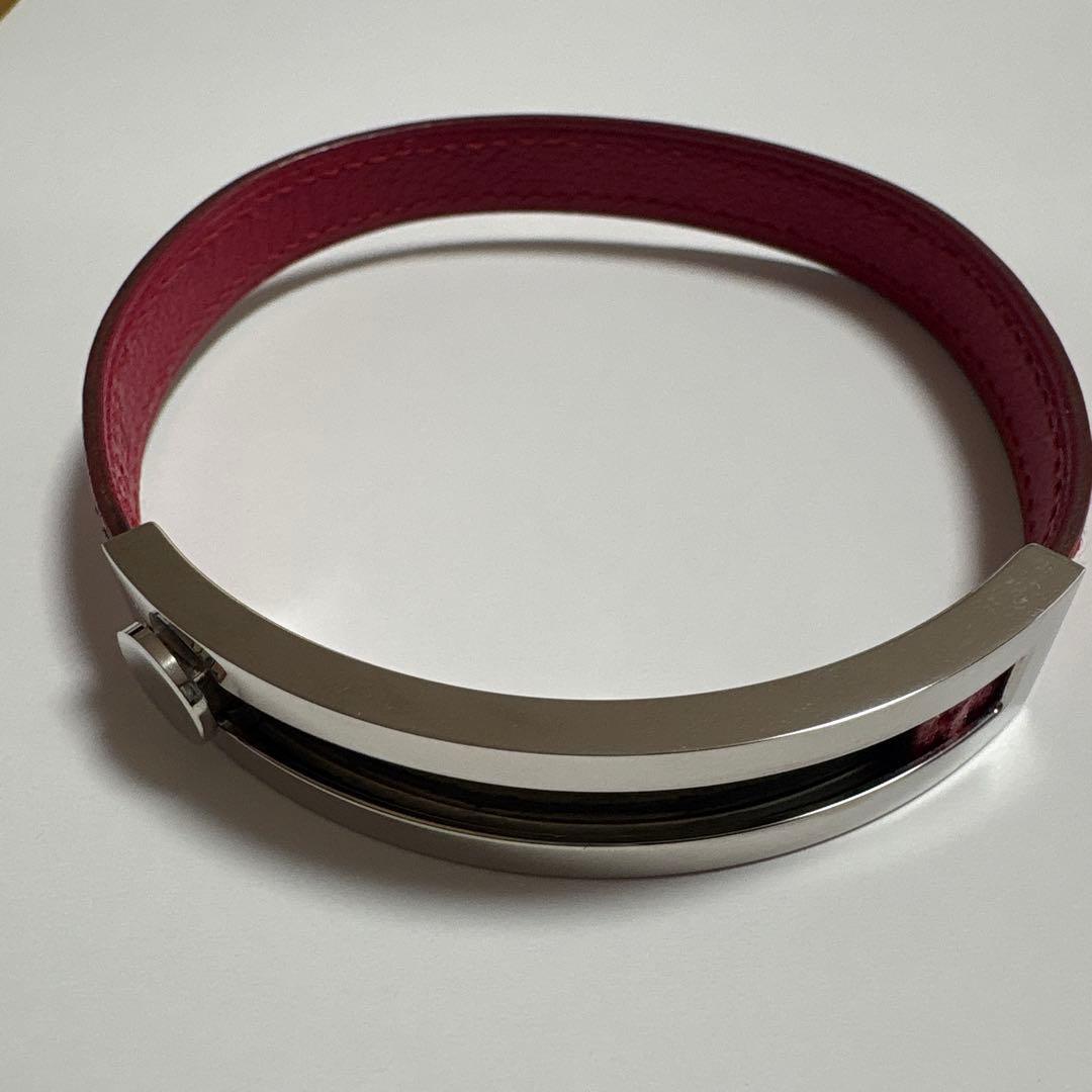 美品✨エルメス プスプス ブレスレット F バングル 刻印 ピンク 箱付