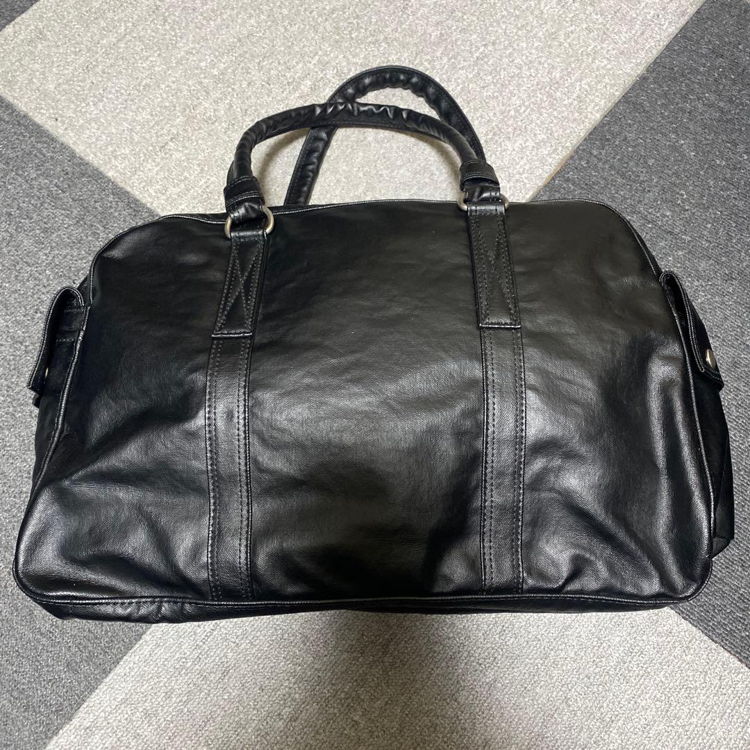 にこ PORTERフリースタイル ブラックボストンバッグ