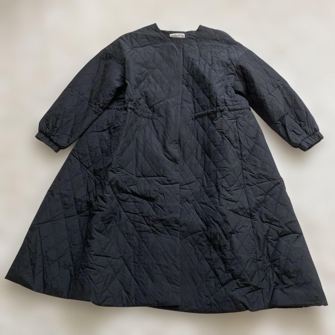 BEARDSLEY ビアズリー キルティングフレアコート ブラック