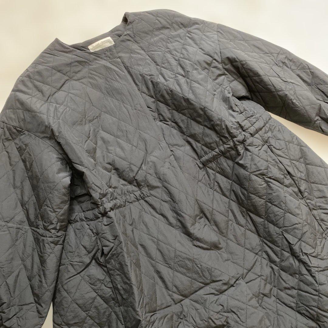 BEARDSLEY ビアズリー キルティングフレアコート ブラック