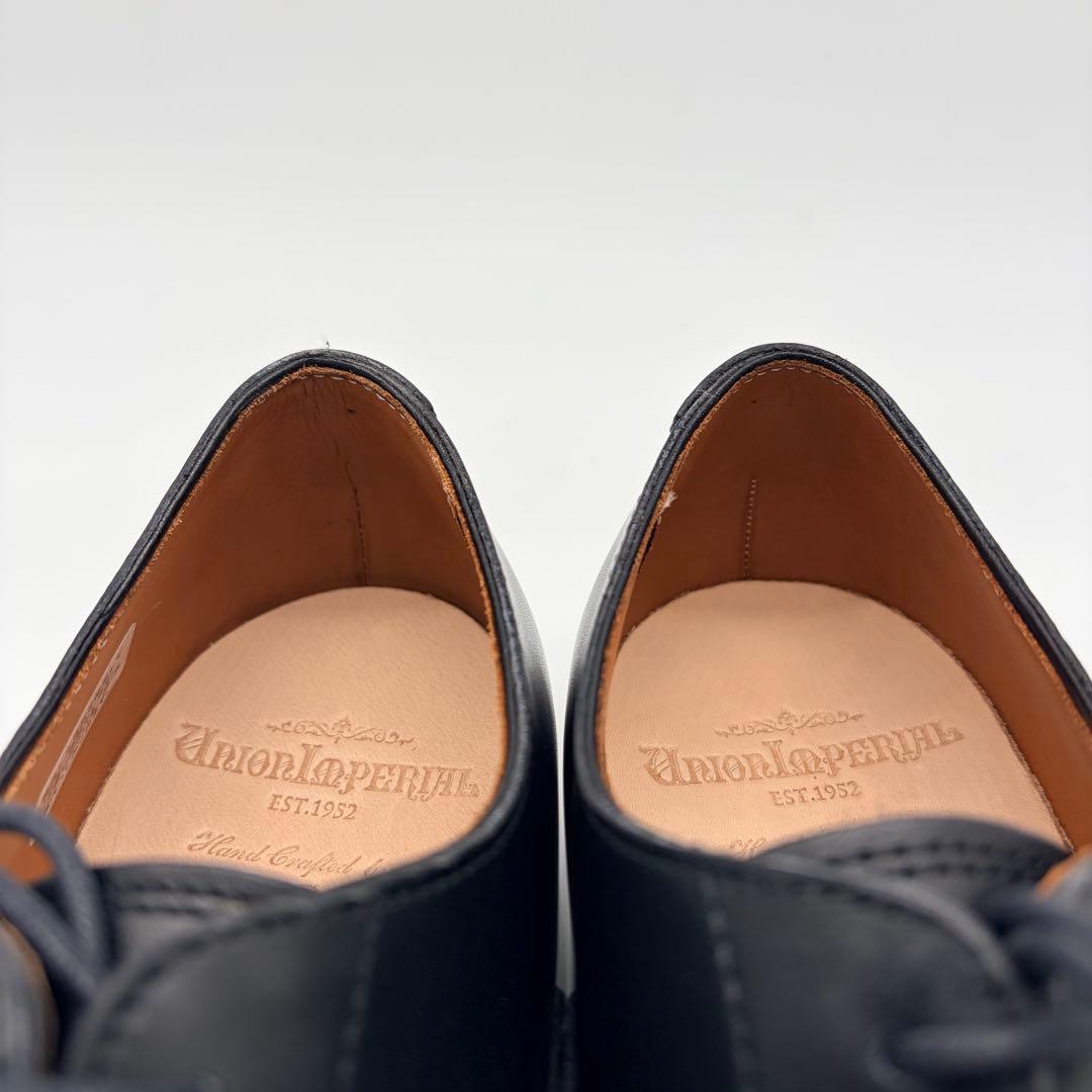 【未使用】ユニオンインペリアル ストレートチップ US7 ブラック 内羽根 革靴