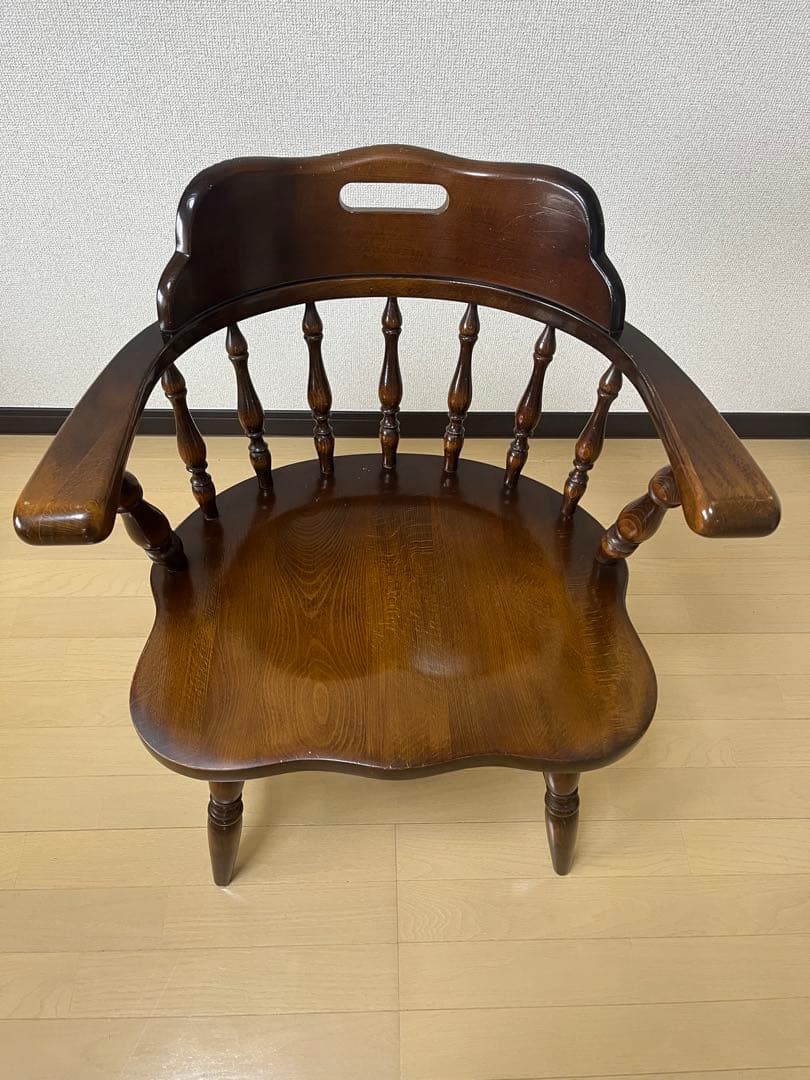 Barry社長　飛騨産業　キツツキ　木製　アームチェア　USED ③