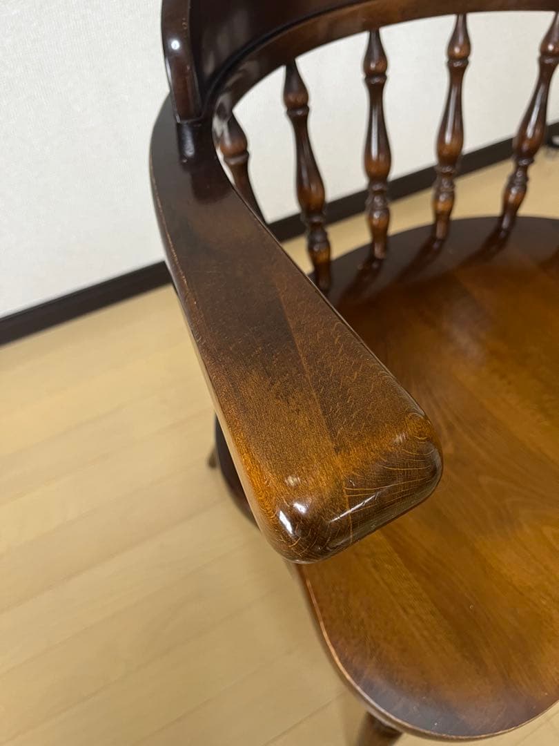 Barry社長　飛騨産業　キツツキ　木製　アームチェア　USED ③
