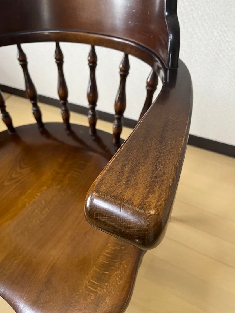 Barry社長　飛騨産業　キツツキ　木製　アームチェア　USED ③