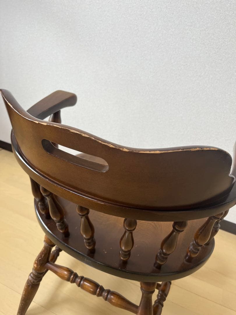 Barry社長　飛騨産業　キツツキ　木製　アームチェア　USED ③