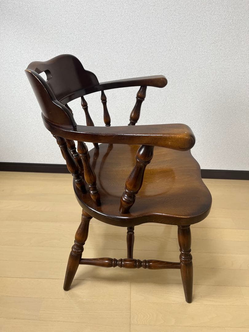 Barry社長　飛騨産業　キツツキ　木製　アームチェア　USED ③