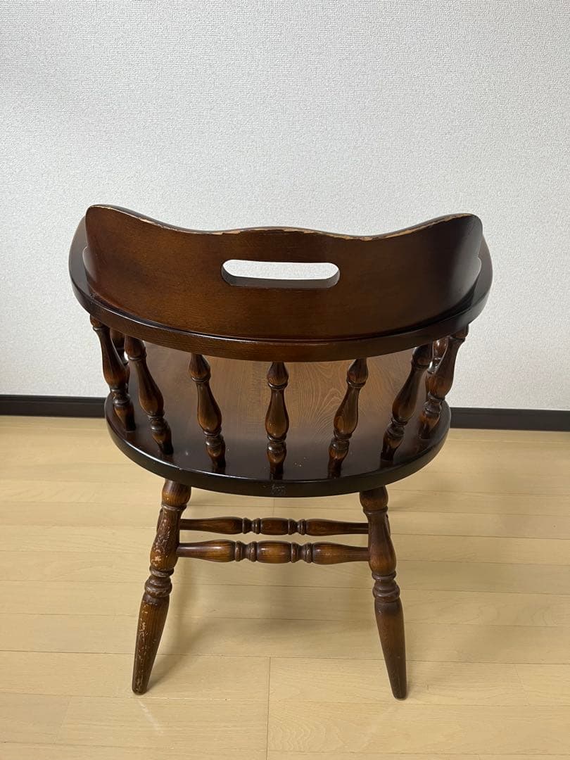 Barry社長　飛騨産業　キツツキ　木製　アームチェア　USED ③