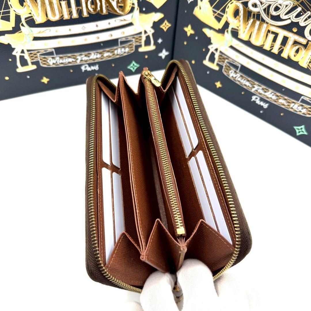 ルイヴィトン ジッピーウォレット モノグラム ラウンドファスナー 長財布 茶色