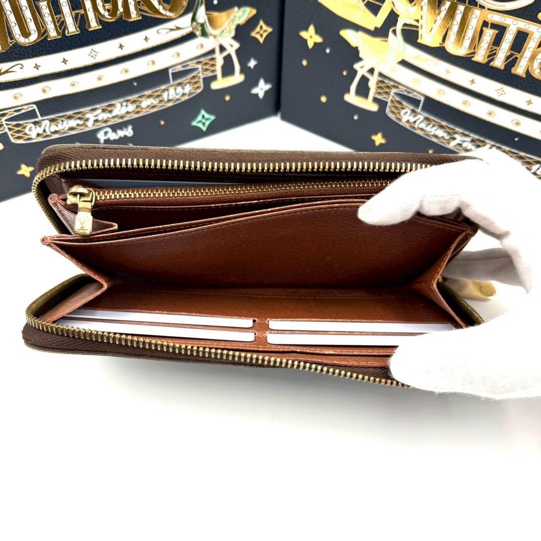 ルイヴィトン ジッピーウォレット モノグラム ラウンドファスナー 長財布 茶色