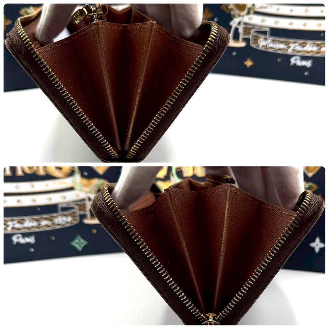 ルイヴィトン ジッピーウォレット モノグラム ラウンドファスナー 長財布 茶色