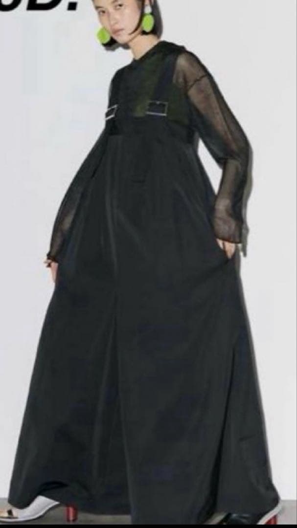 UN3D.アンスリード／ビックパンツオールインワン　ブラック