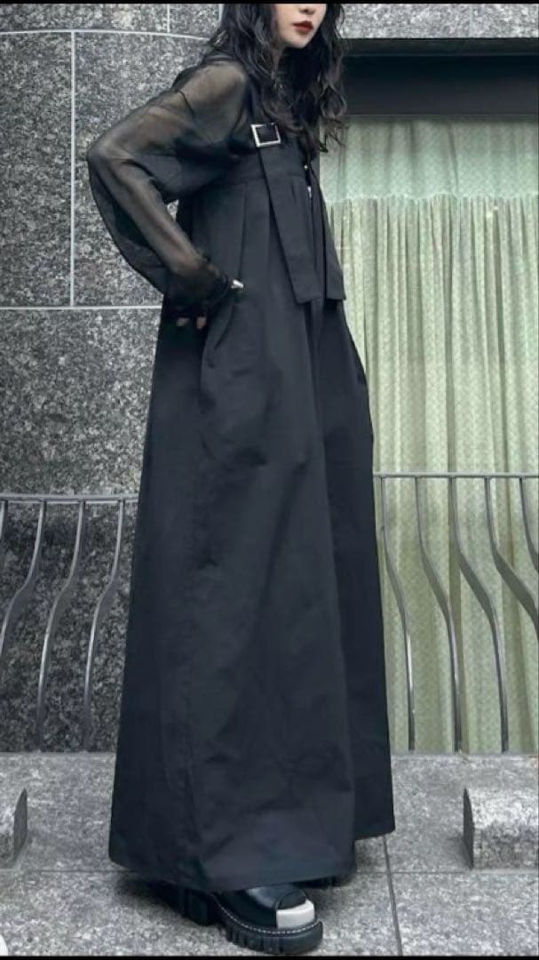 UN3D.アンスリード／ビックパンツオールインワン　ブラック