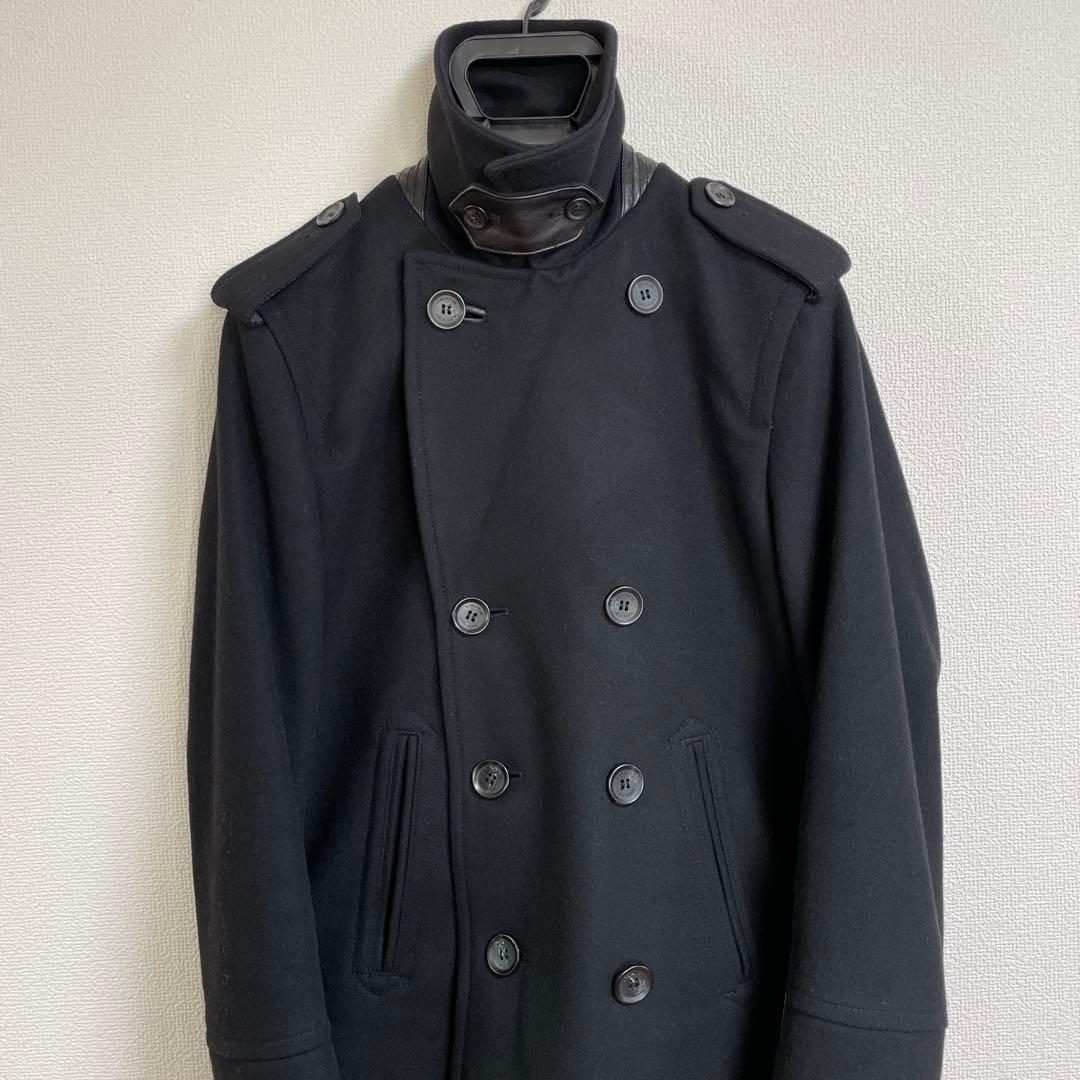 COACH コーチ ウール ピーコート ブラック