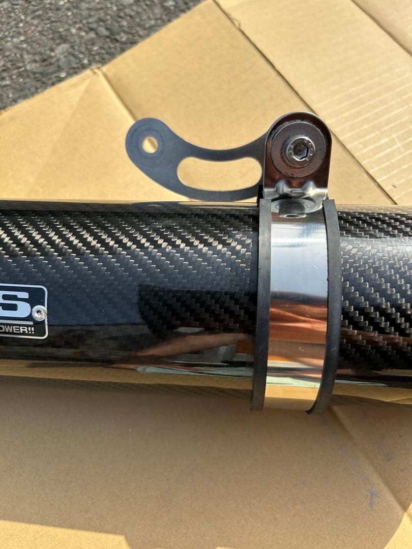 wr's カーボンファイバー マフラー本体(ヒートガード付き)