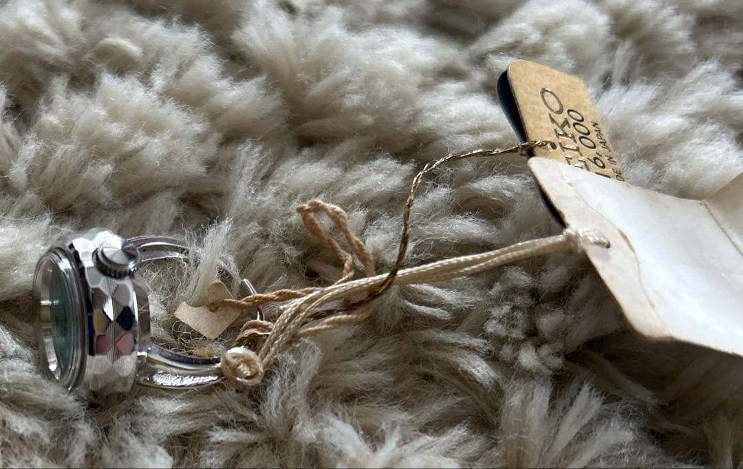 SEIKO アナログリング時計 青文字盤