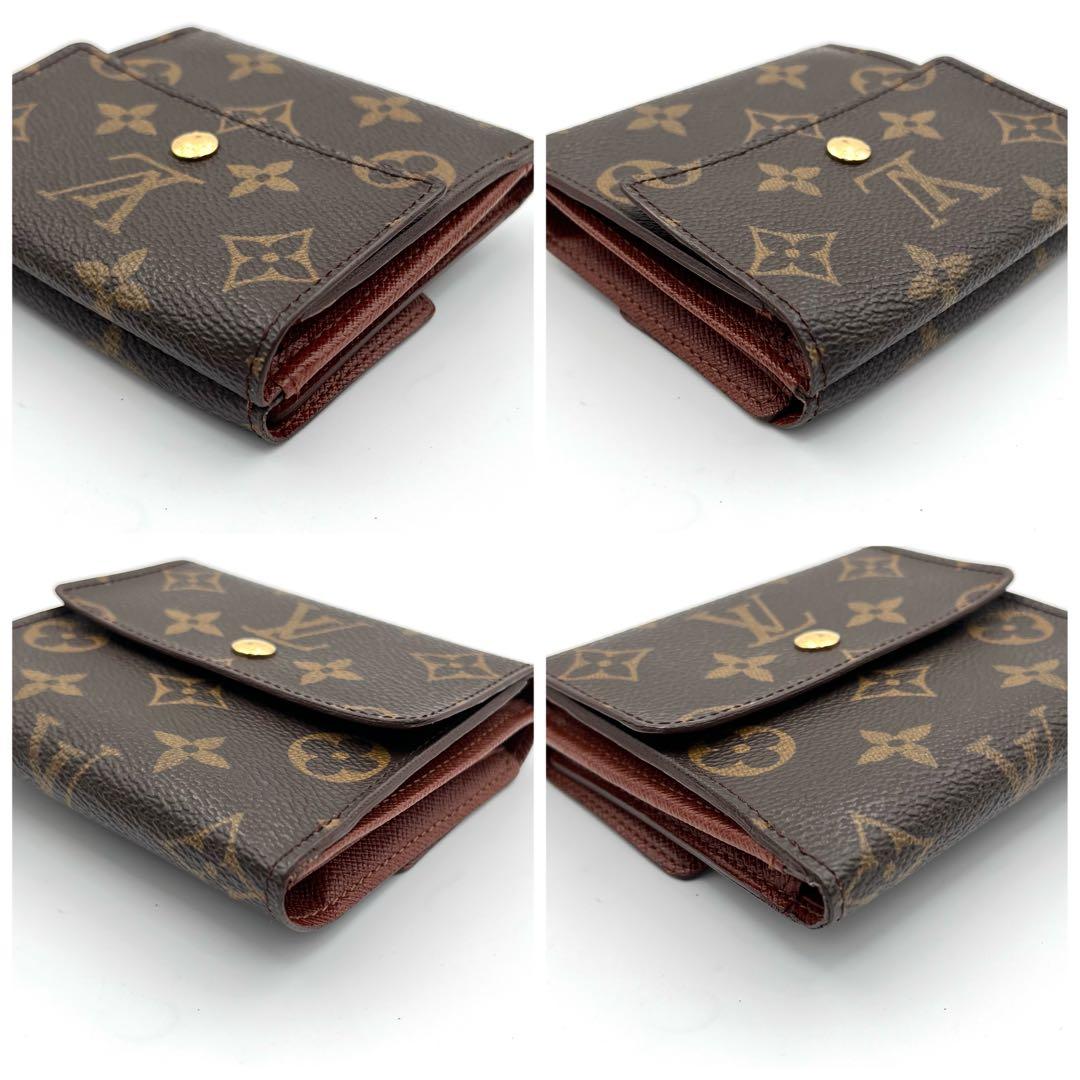 極美品 ルイヴィトン モノグラム カルトクレディ 三つ折り財布 Wホック