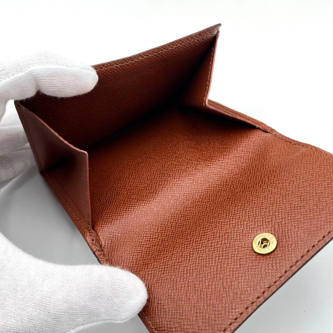 極美品 ルイヴィトン モノグラム カルトクレディ 三つ折り財布 Wホック