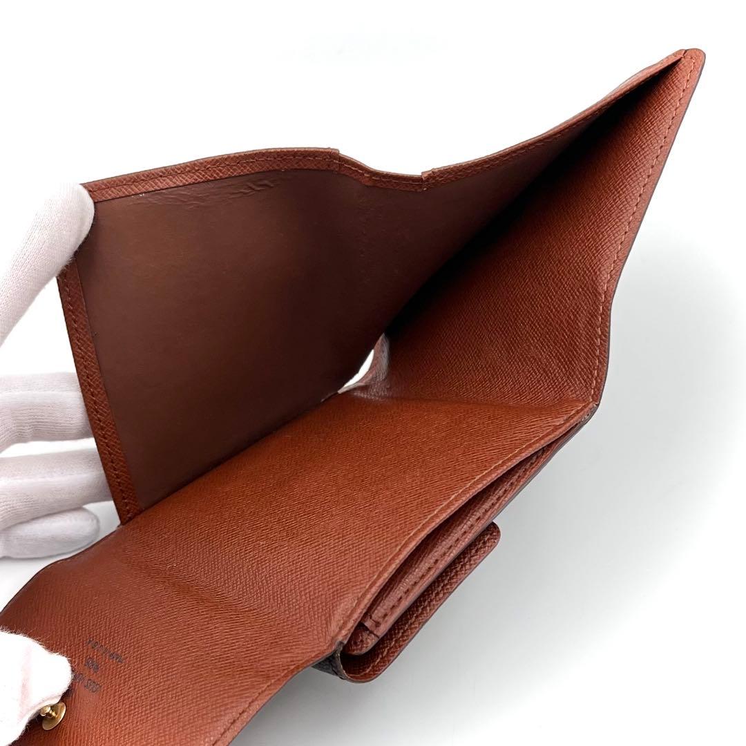 極美品 ルイヴィトン モノグラム カルトクレディ 三つ折り財布 Wホック