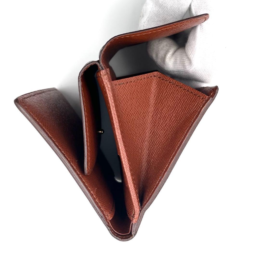 極美品 ルイヴィトン モノグラム カルトクレディ 三つ折り財布 Wホック