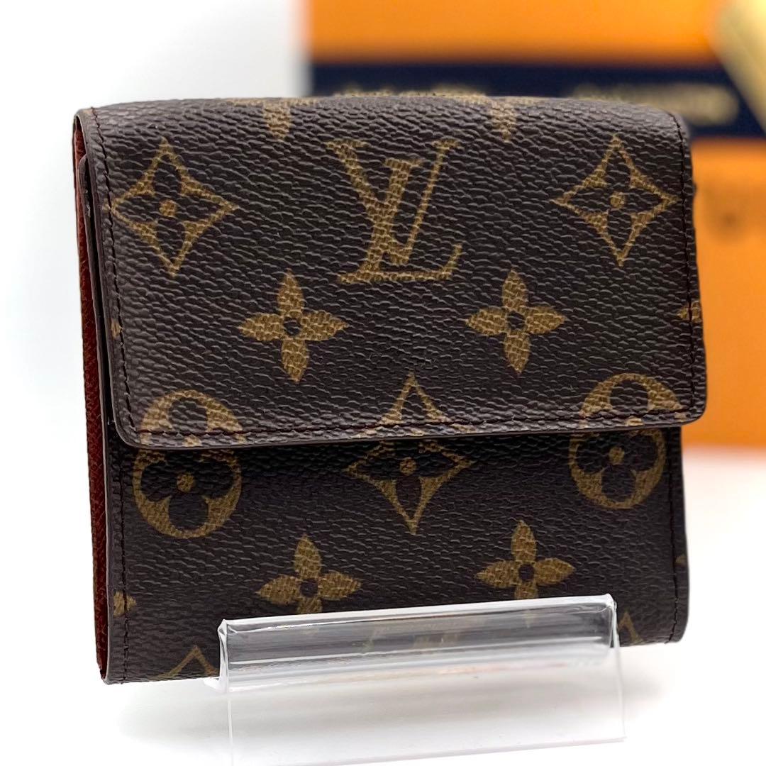 極美品 ルイヴィトン モノグラム カルトクレディ 三つ折り財布 Wホック