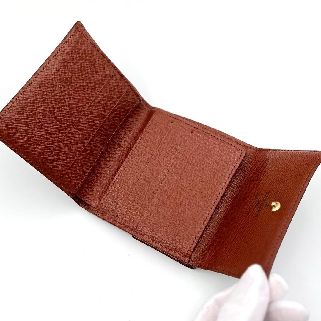 極美品 ルイヴィトン モノグラム カルトクレディ 三つ折り財布 Wホック