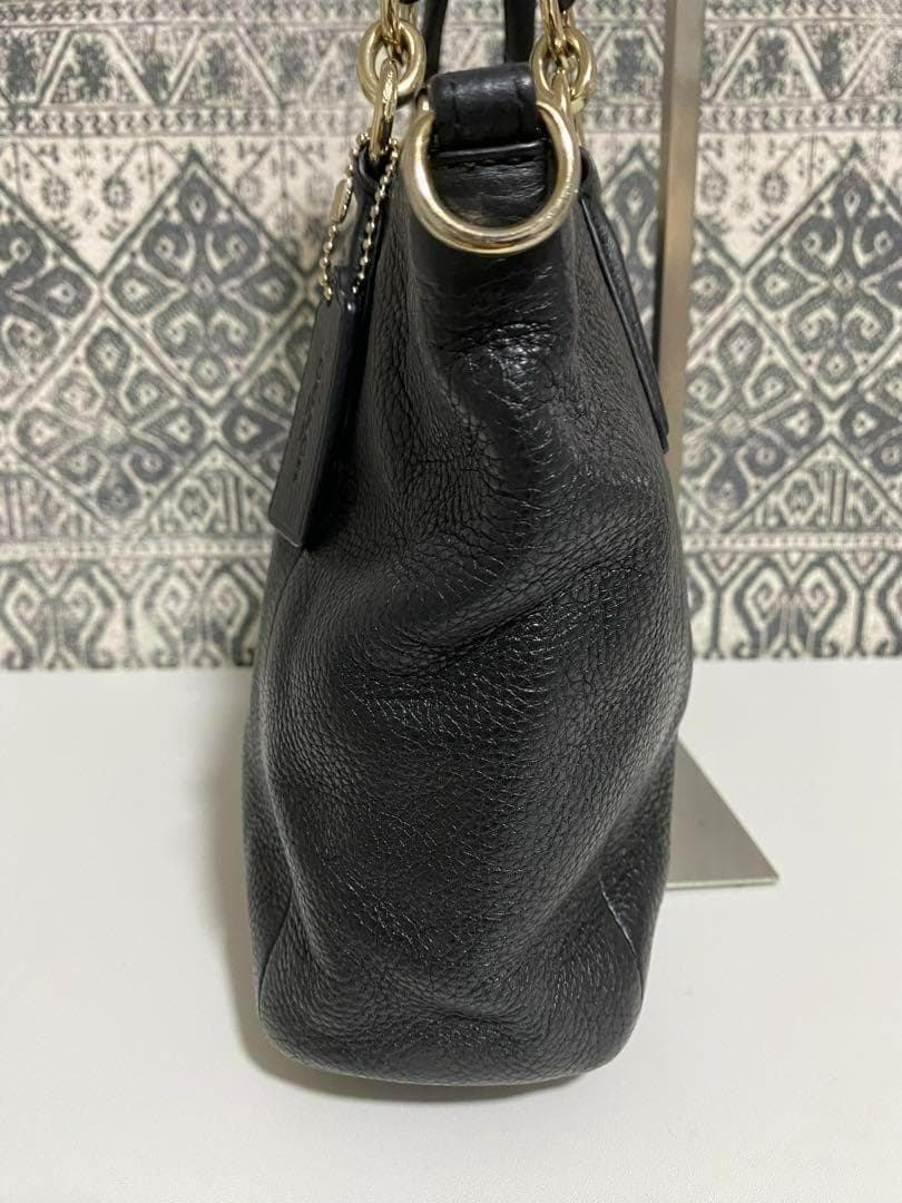【美品】COACH コーチ F36675 レザー トートバッグ ハンド ブラック