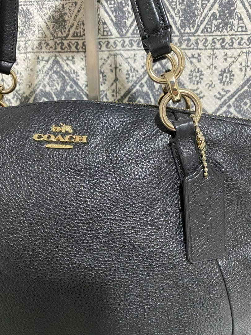 【美品】COACH コーチ F36675 レザー トートバッグ ハンド ブラック
