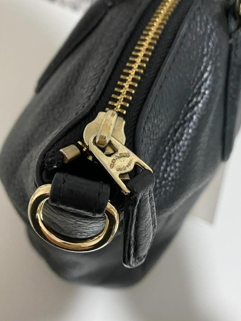 【美品】COACH コーチ F36675 レザー トートバッグ ハンド ブラック
