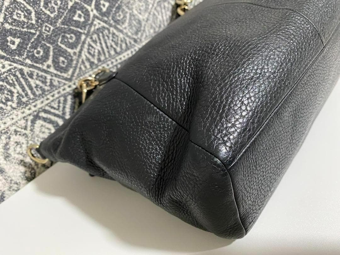 【美品】COACH コーチ F36675 レザー トートバッグ ハンド ブラック