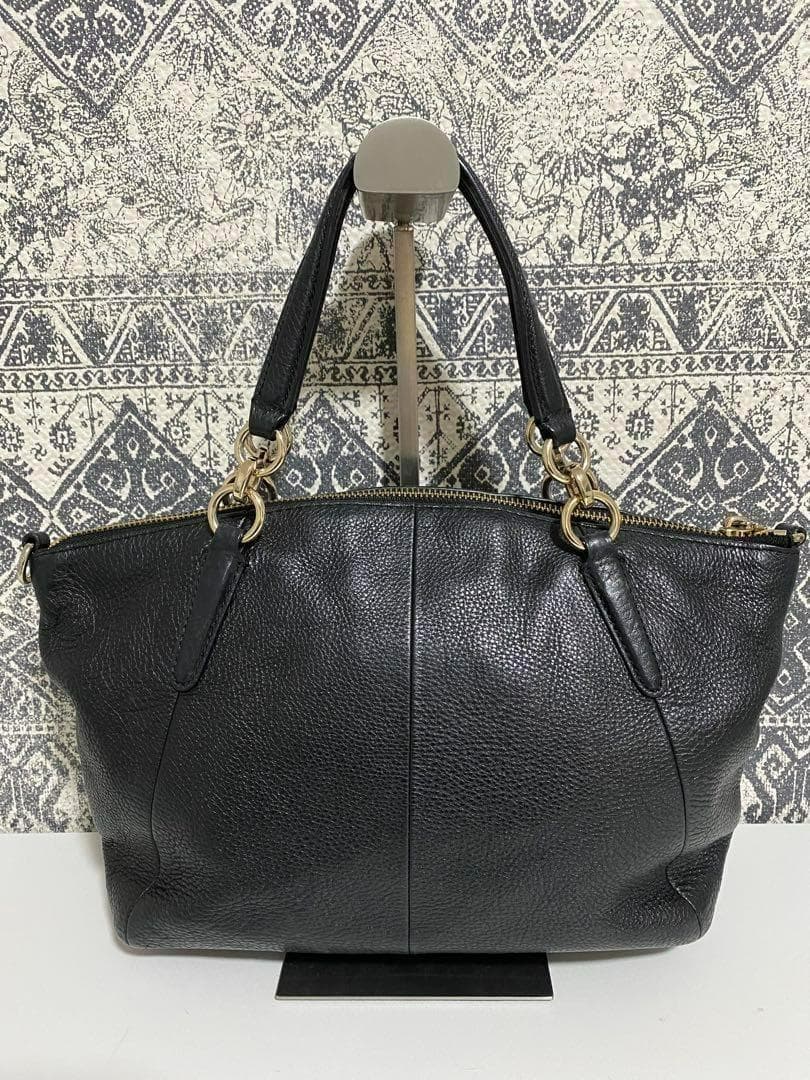 【美品】COACH コーチ F36675 レザー トートバッグ ハンド ブラック