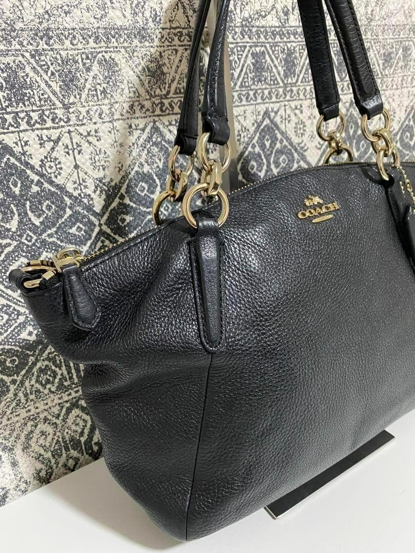 【美品】COACH コーチ F36675 レザー トートバッグ ハンド ブラック