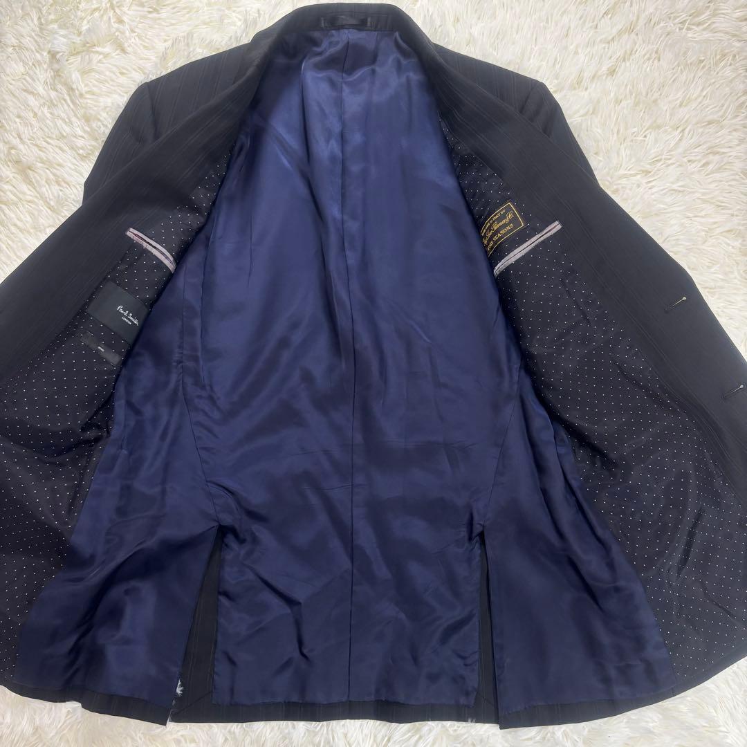 ポールスミス ロロピアーナ スーツ ピンストライプ ビジネススーツ シルク混