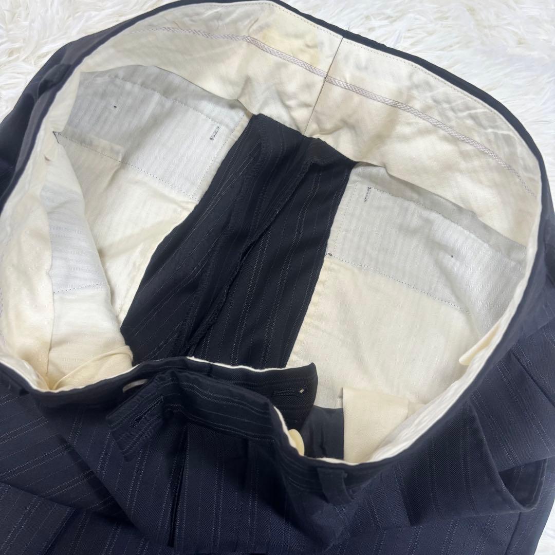 ポールスミス ロロピアーナ スーツ ピンストライプ ビジネススーツ シルク混