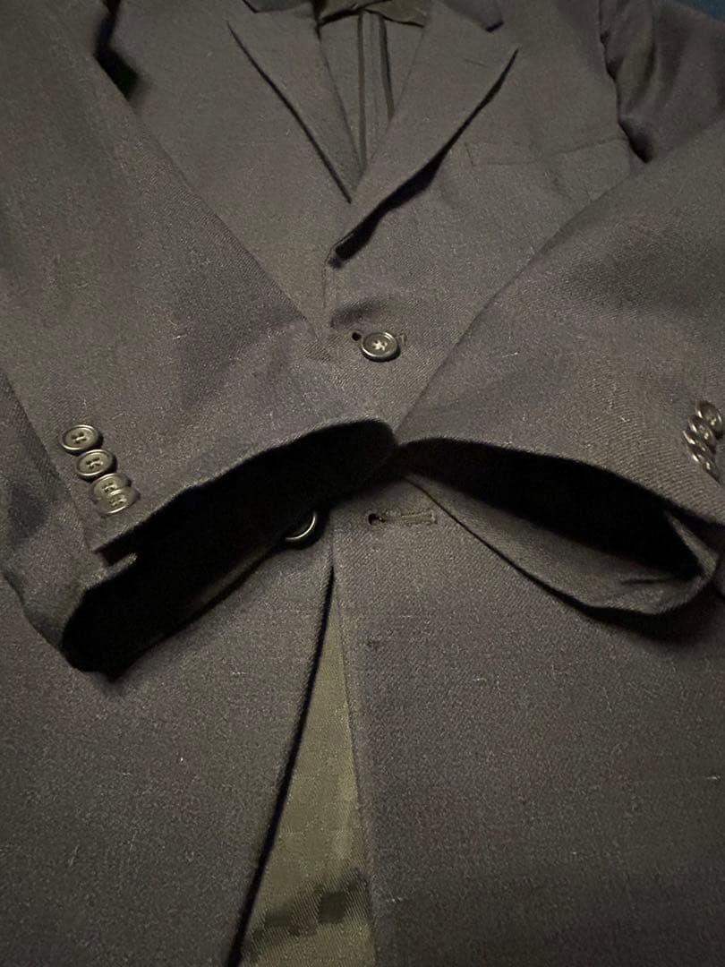 断捨離系さま専用 50'S ヴィンテージ スーツ 上下セット ネイビー カスリ柄