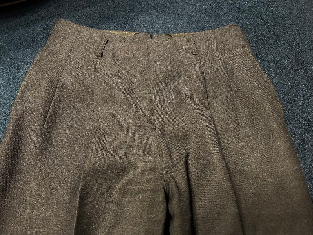 断捨離系さま専用 50'S ヴィンテージ スーツ 上下セット ネイビー カスリ柄