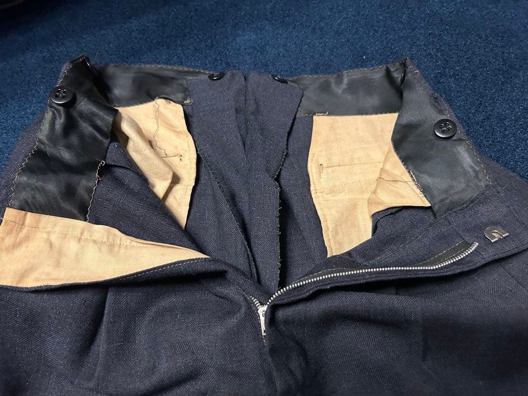 断捨離系さま専用 50'S ヴィンテージ スーツ 上下セット ネイビー カスリ柄