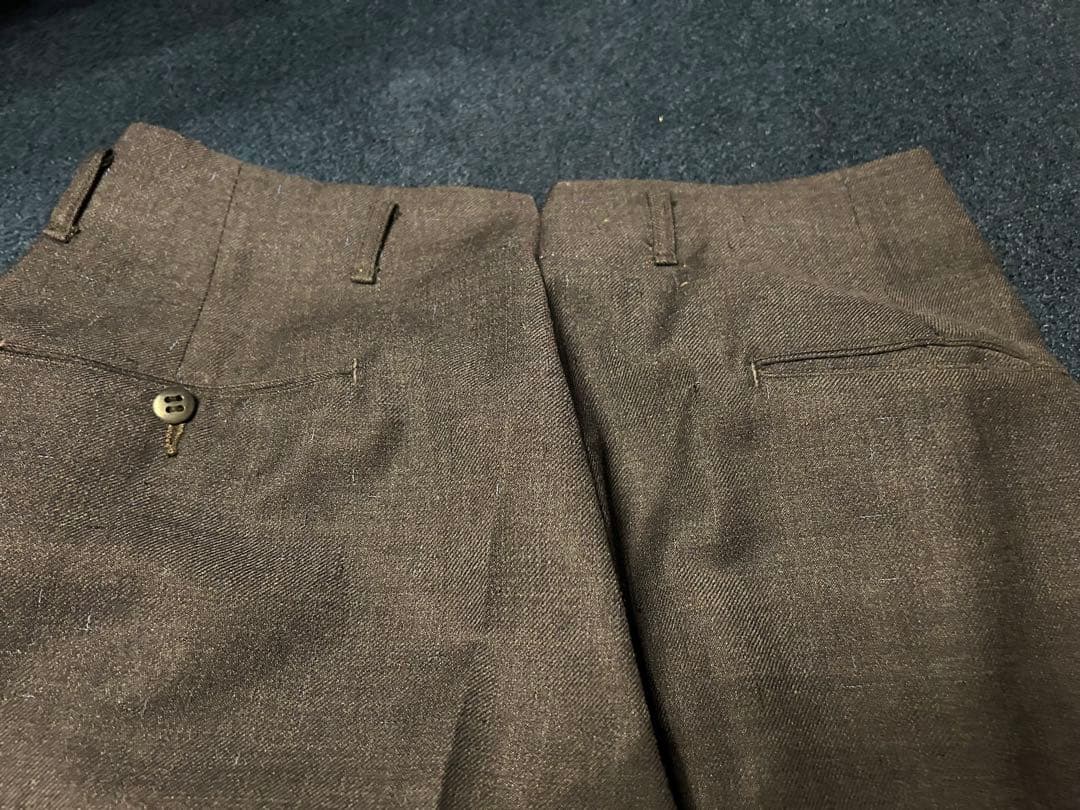 断捨離系さま専用 50'S ヴィンテージ スーツ 上下セット ネイビー カスリ柄