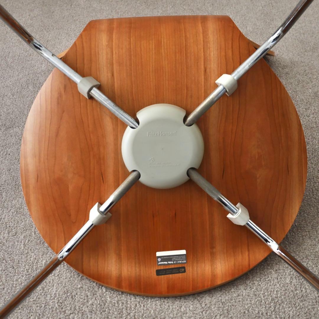 美品 フリッツハンセン社製 セブンチェア チェリー40