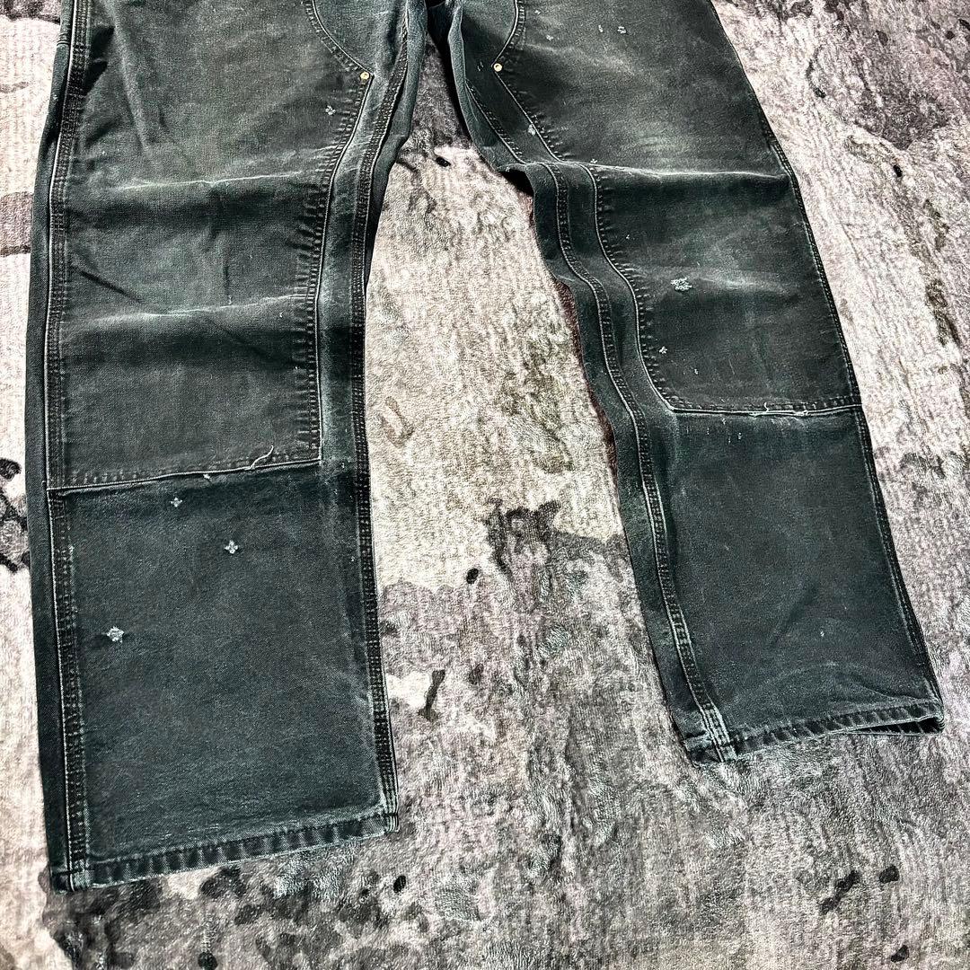 コメ欄セール！フェードブラック ダメージ×ペンキ 雰囲気系 ダブルニー 一点物