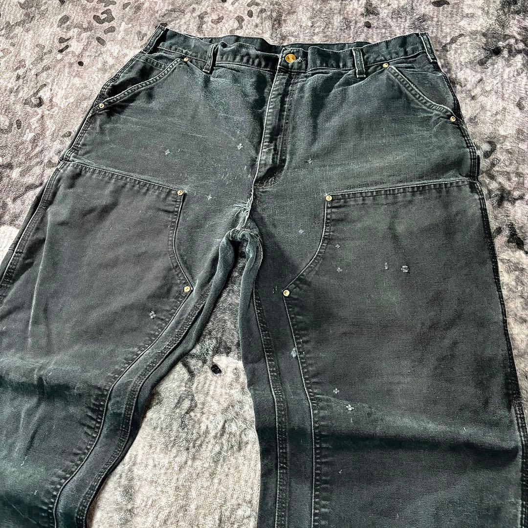 コメ欄セール！フェードブラック ダメージ×ペンキ 雰囲気系 ダブルニー 一点物