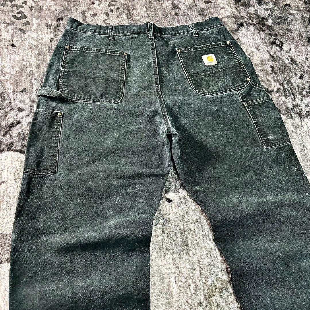 コメ欄セール！フェードブラック ダメージ×ペンキ 雰囲気系 ダブルニー 一点物