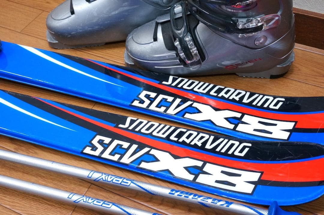 メンテ済 140cm 靴24cm CARVING スキーセット