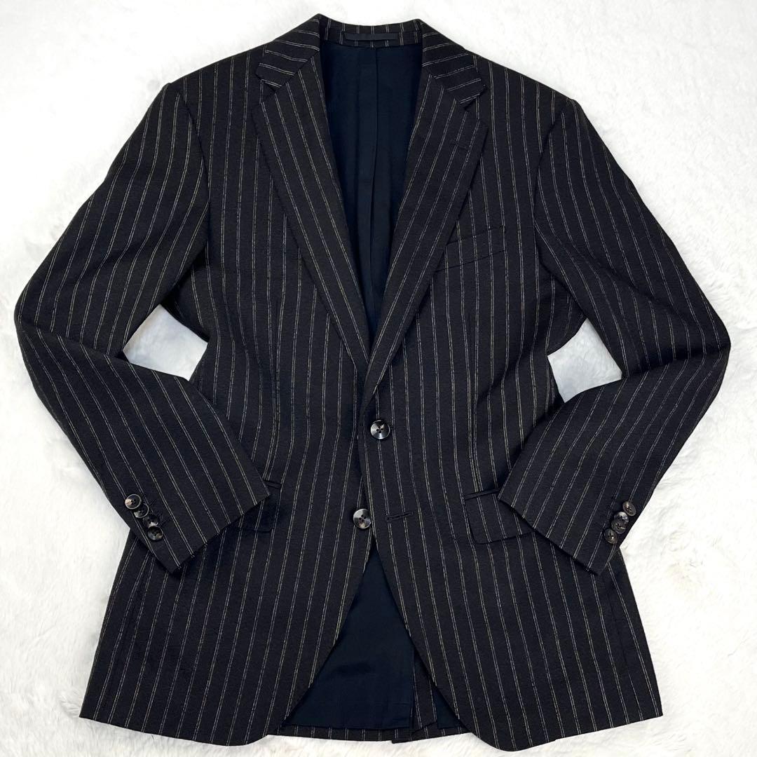 極美品 BOGLIOLI カシミヤ混 トラックストライプ スーツ 44