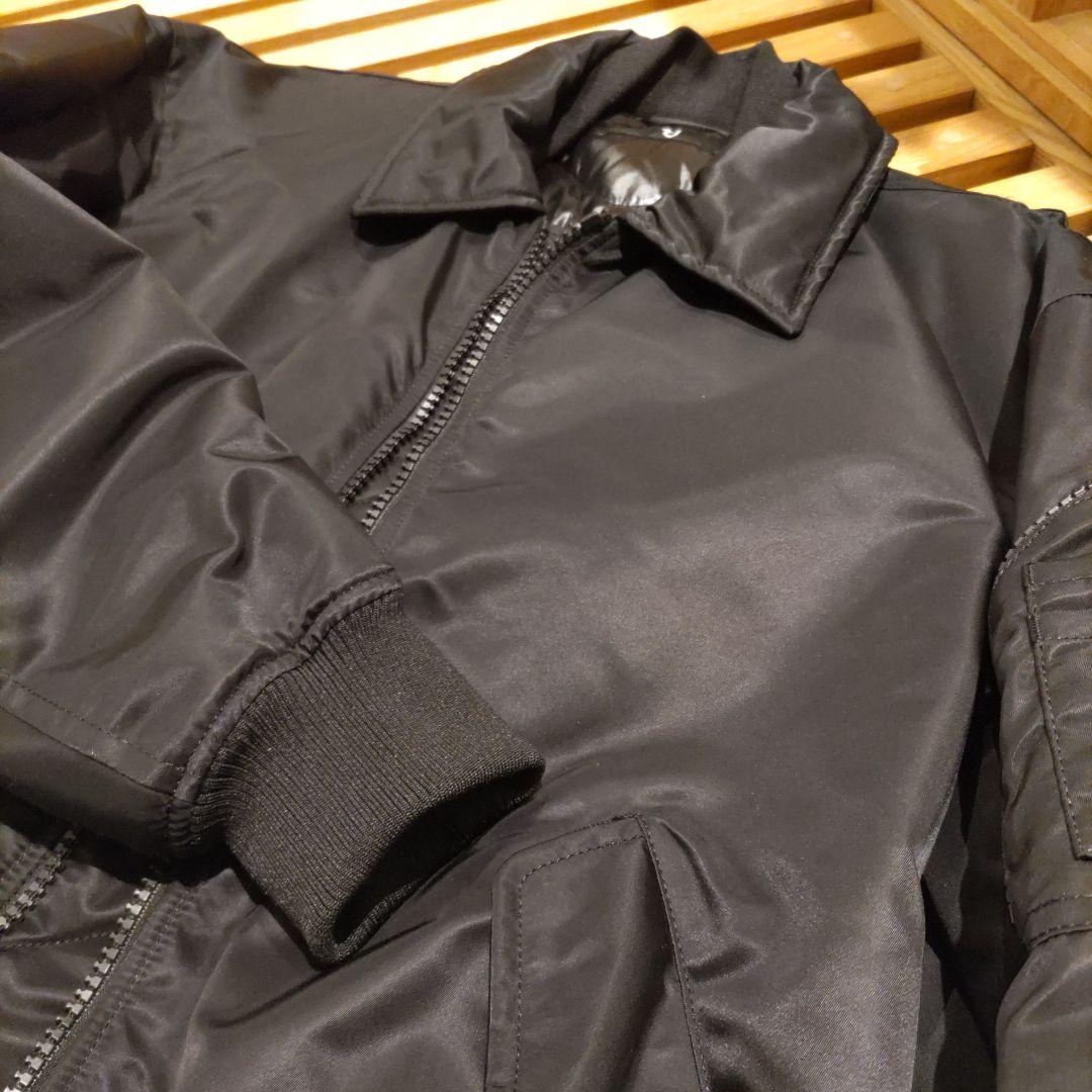 ユニクロ +J ダウンジャケット MA-1 ブラックXS