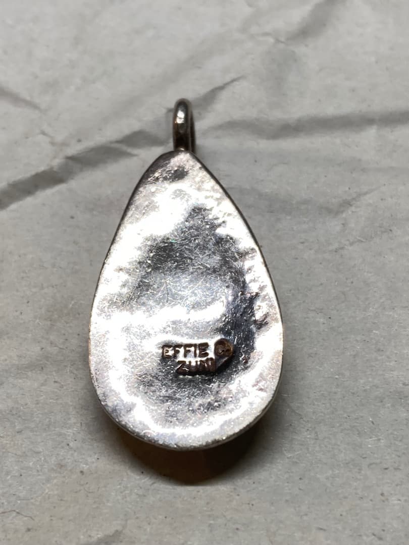 ミズ 刻印 ズニ族 ターコイズ SILVER ペンダント