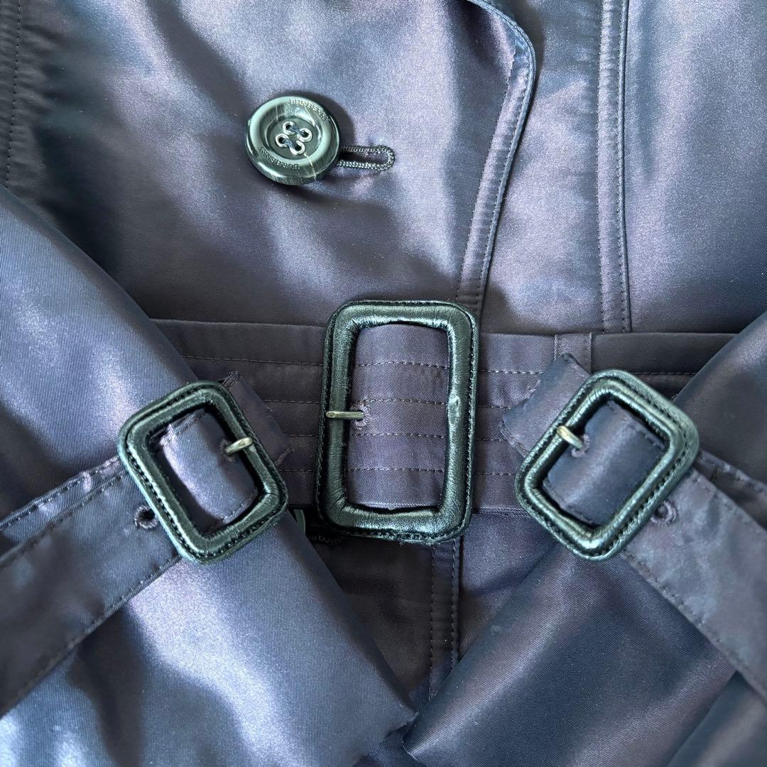 【美品✨】希少！バーバリーロンドン　ロングコート　ファー　キルティング　パープル