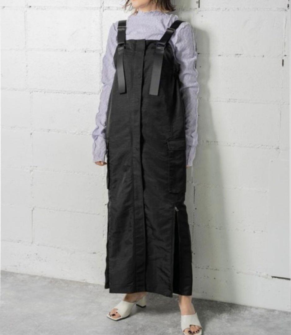 Anogh アノフ★ジャンパースカート オールインワン 黒