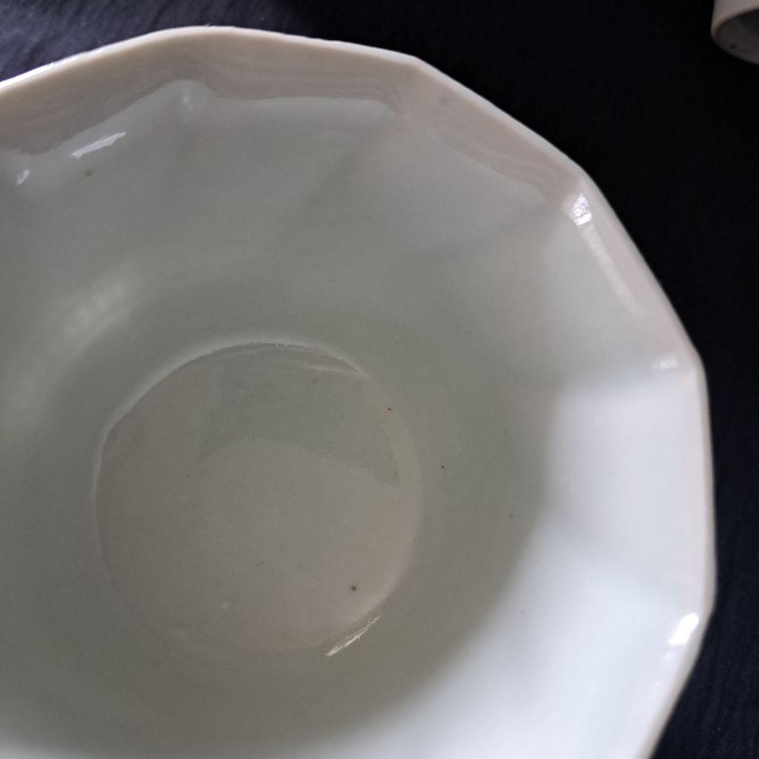 「不思議デザインな古伊万里(直径9.5cm)」 染付向付4客セット 骨董アンティ