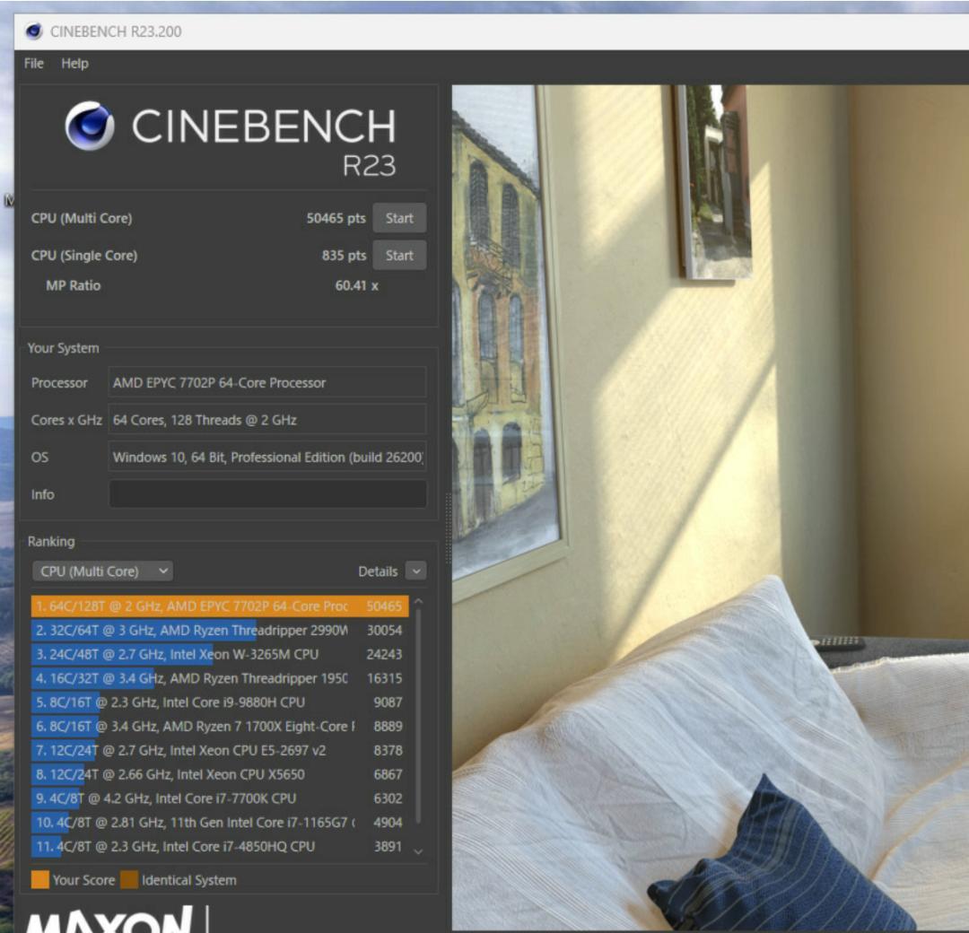 デスクトップPC EPYC7702P(64コア128スレッド) メモリ