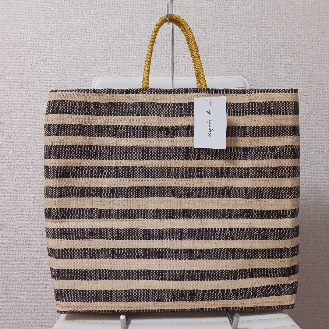 2061　アニエスベー　ラフィアトート　新品未使用